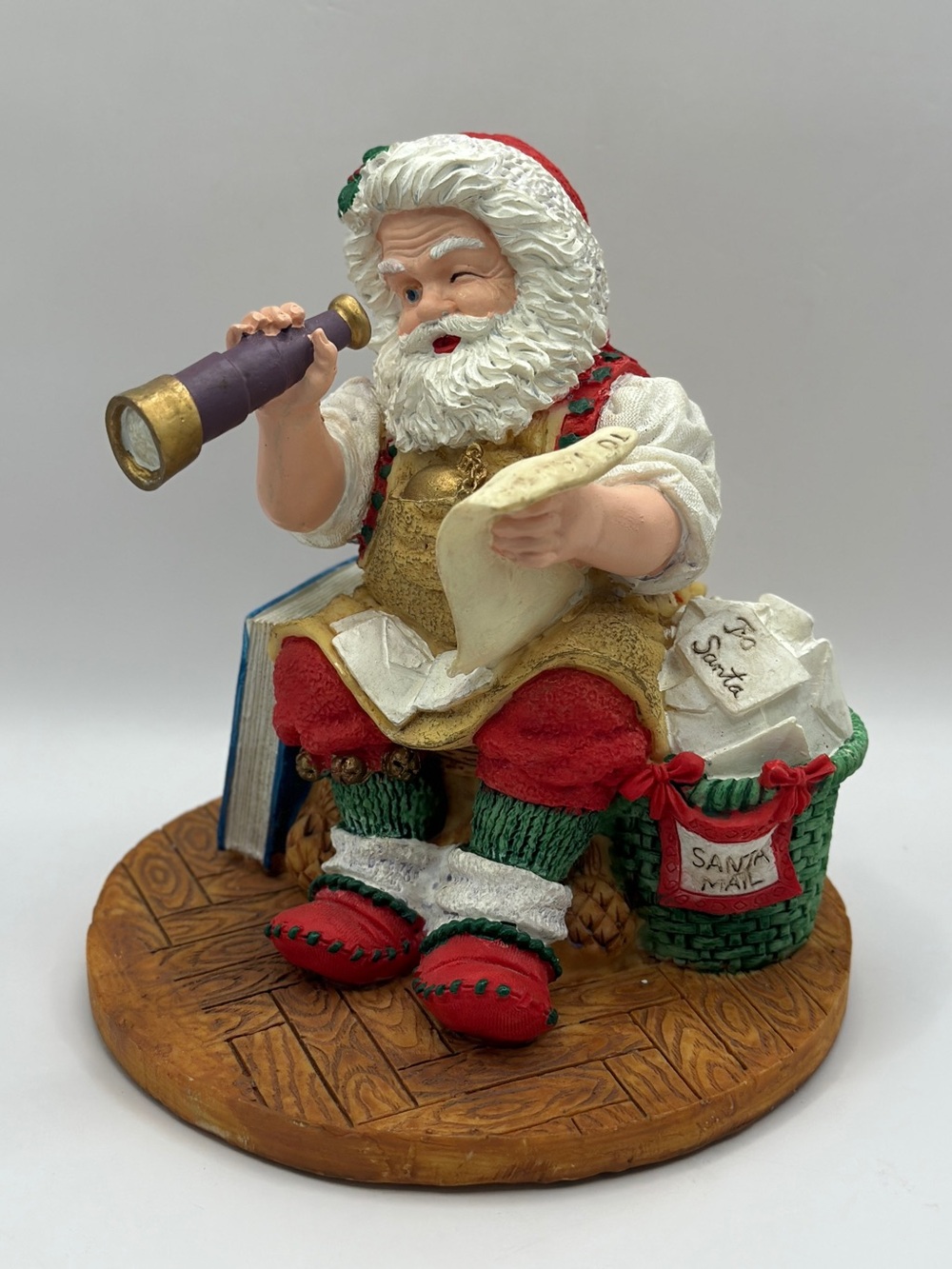 1994 Cheryl Ann ‘Santa’s Always Watching’ Resin Figurine Christmas Collection